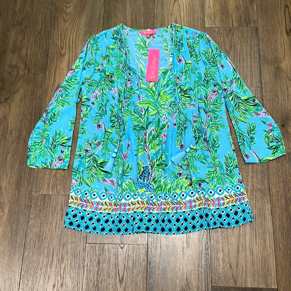 NWT Lilly Pulitzer Tie Front Top